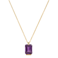Collana Gazzola Gioielli Donna Amuleto in Oro giallo Ametista GI-5122-127-2-18-AM-OT-N-F-VS